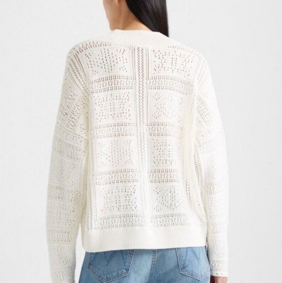 Club Monaco Pointelle Stitch Oversized Sweater - Picture 2 of 8